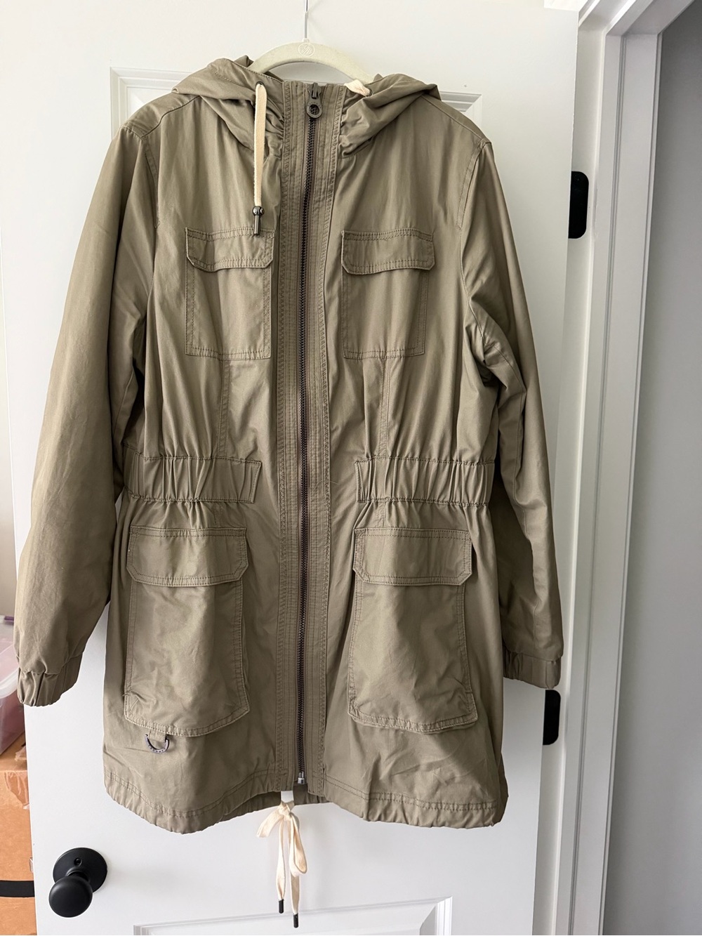 Laundry By Shelli Segal Khaki Utility Hooded Anorak